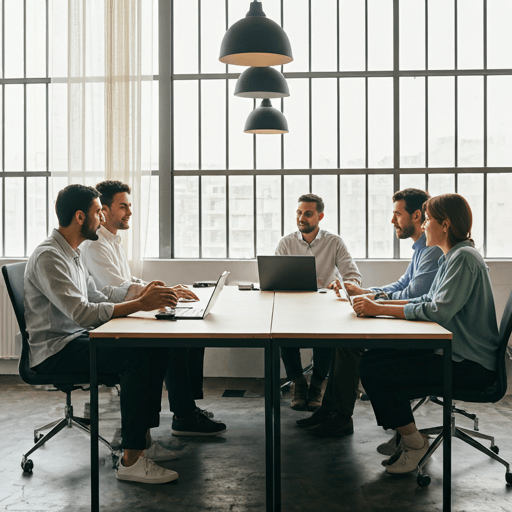 Team meeting in a modern office